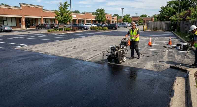 Church Parking Lot Sealcoating in Grand Rapids, MI