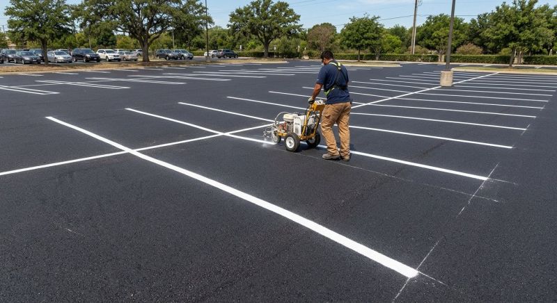 Commercial Asphalt Painting in Suwanee, GA
