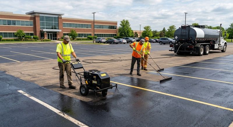 Parking Lot Sealcoating in Greenville, SC